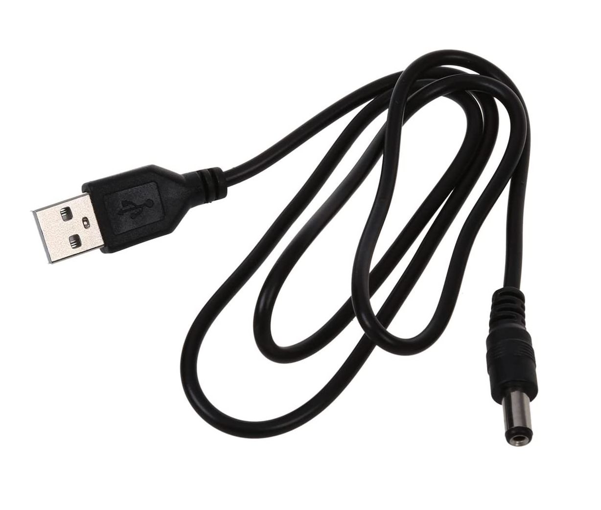 USB-A naar 5.5x2.1mm DC jack met 0.8 meter kabel